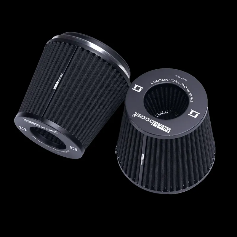 BlackBoost Twin Flow Synthetic Dry Air Filters, conical (5.5" x 180mm) – Set of 2 | for universal intake systems – 2