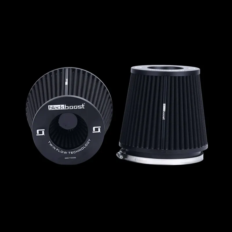 BlackBoost Twin Flow Synthetic Dry Air Filters, conical (5.5" x 180mm) – Set of 2 | for universal intake systems – 3