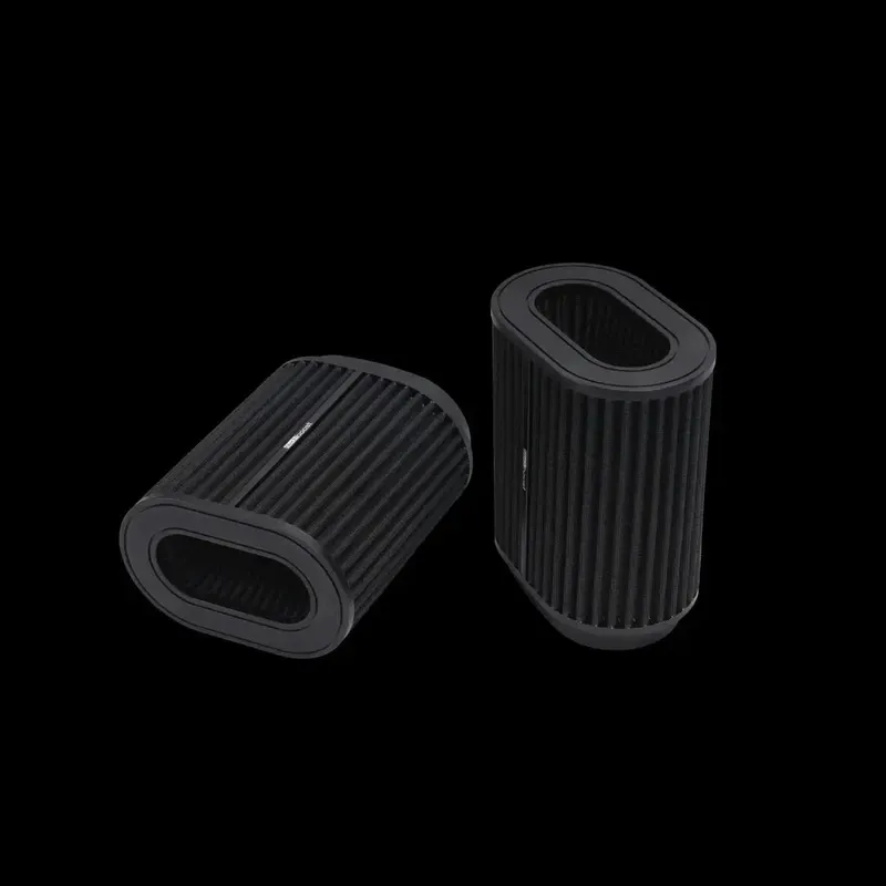 BlackBoost Twin Flow Synthetic Dry Air Filters, oval (4.3" x 196mm) V1 – Set of 2 | for universal intake systems – 3
