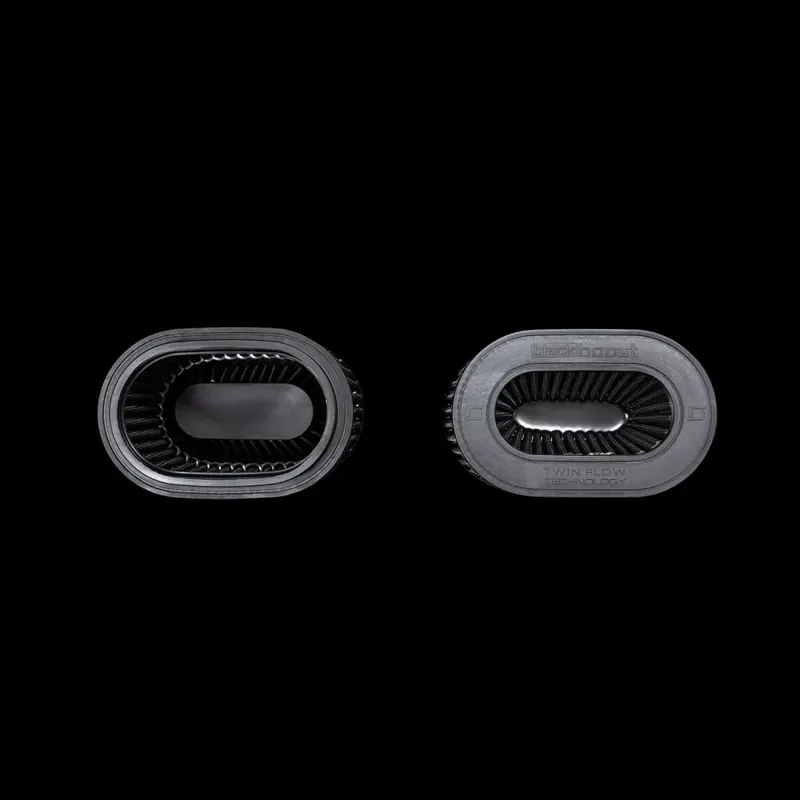 BlackBoost Twin Flow Synthetic Dry Air Filters, oval (4.3" x 196mm) – Set of 2 | for universal intake systems – 3